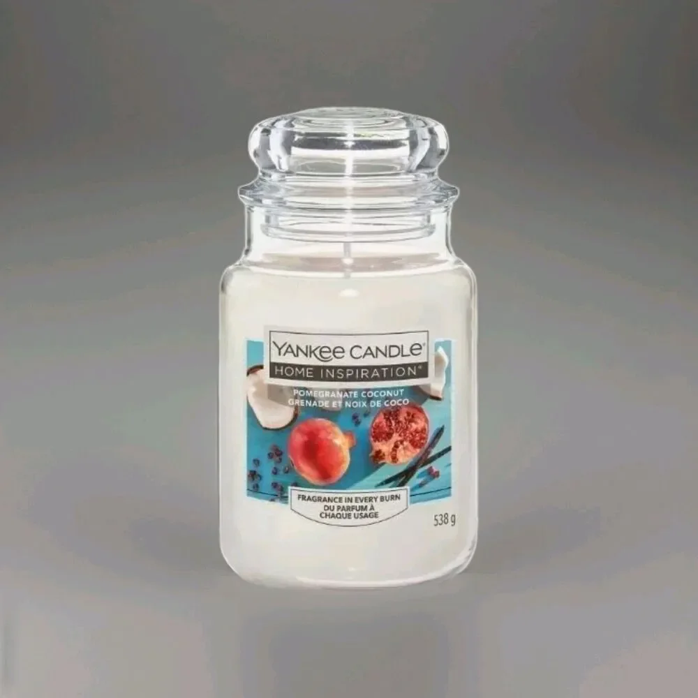 Yankee Candle Large Jar Pomegranate Coconut Candle Rare Europe New 19 oz
